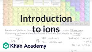 Introduction To Ions Video Khan Academy