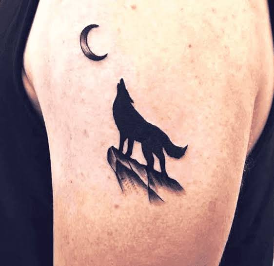 Small Wolf Tattoo Design Ideas Images
