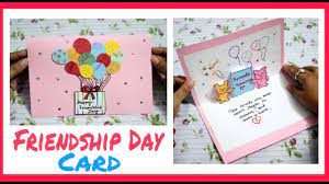 Like for instance if you have ribbons or bits of satin, then these can be cut and stuck on the card to make it look different. How To Make Card For Friends L Diy Friendship Day Card Ideas L Friendship Day Pop Up Greeting Card