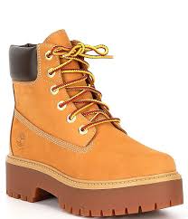 Timberland Stone Street 6#double; Waterproof Nubuck Suede Lug Sole Platform  Booties