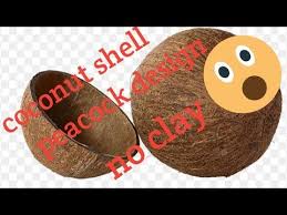 Coconut Shell Peacock Design Art And Craft Ideas Youtube In 2020 Coconut Shell Crafts Peacock Design