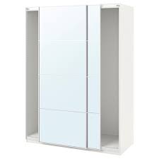 Now if only they would close themselves. Pax Wardrobe With Sliding Doors White Auli Mirror Glass Ikea