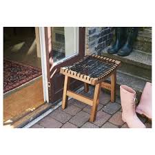 Stackholmen Pall Utomhus Ljusbrunlaserad 48x35x43 Cm Ikea Outdoor Stools Stool Wooden Outdoor Furniture