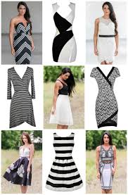 Color Coded Black And White Contrast Dresses Lilyblog Contrast Dress Dresses Black And White