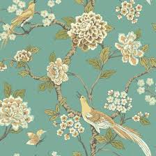 Please contact us if you want to publish a rose gold floral wallpaper on our site. Fanciful Floral Wallpaper In Aqua And Gold By Ashford House For York W Burke Decor