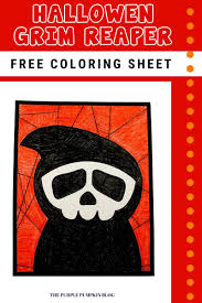 Handamde grim reaper vector design. Free Printable Grim Reaper Coloring Sheet Line Study Activity