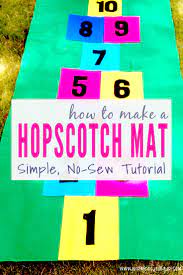 Then i drew my numbers on the cardboard squares and painted them with acrylic craft paints. How To Make A Diy Hopscotch Mat Easy No Sew Tutorial