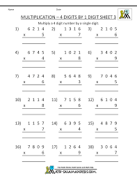 Practice Math Worksheets Multiplication 4 Digits By 1 Digit 3 Gif Printable Multiplication Worksheets Free Printable Math Worksheets Multiplication Worksheets