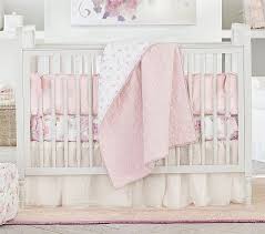 Sweet jojo designs pink, gray and white shabby chic alexa damask butterfly girls baby bedding 9 piece crib set with bumper. Rachel Ashwell Baby Blush Embroidered Baby Bedding Pottery Barn Kids Shabby Chic Crib Bedding Rustic Baby Girl Nursery Girl Nursery Bedding