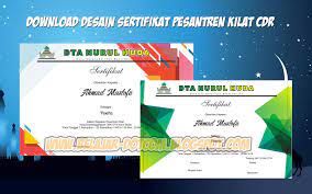 Bagi siapapun yang pernah mengikuti kegiatan resmi dari suatu institusi seperti pelatihan, lomba, workshop, seminar, dan sejenisnya pasti mendapatkan sertifikat. Download Desain Sertifikat Pesantren Kilat Cdr Kumpulan Tutorial