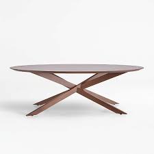 Vernet oval travertine coffee table. Wood Coffee Tables Crate And Barrel