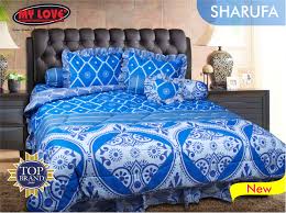 Toko grosir bedcover dan sprei online harga murah. Sprei And Bedcover My Love Sharufa Warna