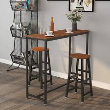Amazon Com Soges Bar Table Set Bistro Bar Table And Chairs Sets Pub Dining Height Bar Stools Bar Tab In 2020 Kitchen Bar Table Bar Table And Stools Bar Table Sets