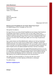 Lade die bewerbungsvorlage in unseren bewerbungseditor und passe sie an deine wünsche an. Musterbewerbung Fur Die Schweiz Vorlage Im Online Editor