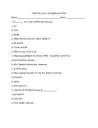 If you fail, then bless your heart. The Polar Express Test Worksheets Teaching Resources Tpt