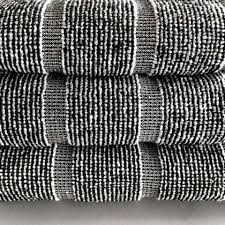  black and white stripes bathroom bath towel set. Vilnius Striped Linen Terry Bath Linens Anichini Linen Terry Towels