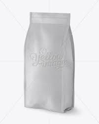 Kraft Paper Coffee Bag With Valve Mockup Half Side View In Bag Sack Mockups On Yellow Images Object Mockups Design Mockup Free Mockup Free Psd Psd Template Free
