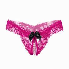 Fashion Transparent Crotchless Lace Pearl G-string for Sex Porno Erotic  Outfit Thongs Women Sexy Underwear Open Crotch Panties