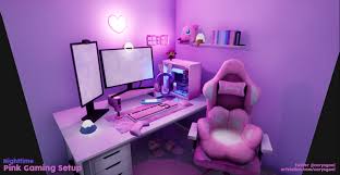 Maybe you would like to learn more about one of these? Artstation Pink Gaming Setup Carys Gooi