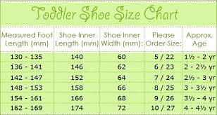 Size Guide Measure Childs Feet Items In Childrens Shoe Size
