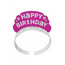 Happy birthday with tulips flowers on wooden board. 4 Crowns Happy Birthday Flowers