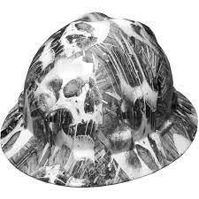 Hydrographic Toxic Skull Msa V Guard Full Brim Hard Hat Custom Hard Hats Hard Hat Hard Hats
