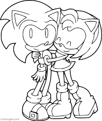 Simply do online coloring for sonic the hedgehog character amy coloring page directly from your gadget, support for ipad, android tab or using our web feature. Sonic And Amy Rose Coloring Page Coloringall