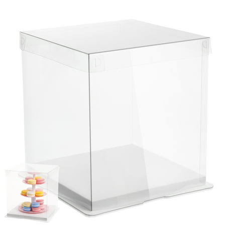 2pcs Clear Cake Box Transparent Gift Boxes Carrier Boxes Candy Containers Box for Pastries Wedding Birthday Party Favors