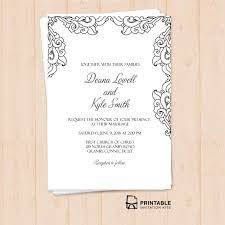 Vintage Side Border Invitation Wedding Invitation Kits Free Wedding Invitations Blank Wedding Invitation Templates