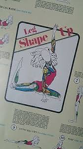 Leg Shape Up 80s Fitness Poster Color 1983 Fitnus Chart