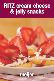 Ritz Cream Cheese And Jelly Snacks Snacks Homemade Snacks Snack Time