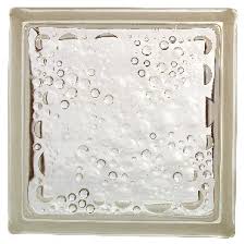 Brique De Verre Bullee Incolore H 19 X L 19 X Ep 8 Cm Brico Depot