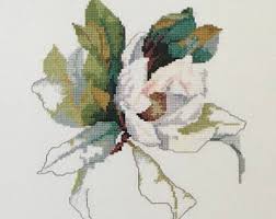 Cross stitch patterns include the chart, instructions, and list of supplies. Hand Embr Patterns Magazines Vintage 99 Southern Magnolia Cross Stitch The Floral Collection By Janet Powers Crafts Constructoravigil Com