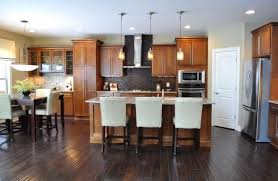 Kitchen Cabinets And Wood Floor Colors Can Contrast Dark Kitchen Floors Kitchen Remodel Light Wood Cabinets