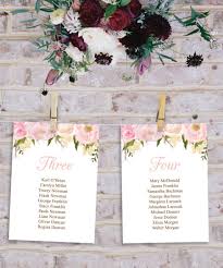 Wedding Seating Chart Template Diy Printable Wedding Table