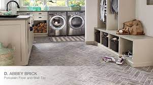 Tile Ideas And Tile Trends At The Home Depot Mudroom Laundry Room Brick Look Tile Brick Floor Kitchen