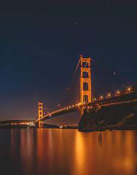 Bay bridge city cityscape landmark light metropolis metropolitan area night red san francisco urban area. Golden Gate Bridge Night Pictures Download Free Images On Unsplash