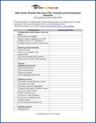 Assessments to optimize your data center strategy. Free Printable Disaster Recovery Checklist Template Checklist Templates