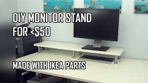 Diy Monitor Stand Ikea Computer Desk Hack With Ekby Jarpen Shelf And Capita Legs Ikea Computer Desk Monitor Stand Ikea Desk Hacks