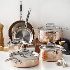 Poshmark makes shopping fun, affordable & easy! Lagostina Martellata Hammered Copper 10 Piece Cookware Set Williams Sonoma