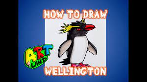 How To Draw Wellington The Rockhopper Penguin - Youtube