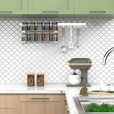 I am looking to upgrade my kitchen. Mofine Llc 10 Sheet White Arabesque Peel And Stick Backsplash Stick On Tiles Kitchen Backsplash 12 X 12 Self Adhesive Waterproof Wall Tile 3d Removable Decorative Tile For Bathroom Laundry Room Wayfair