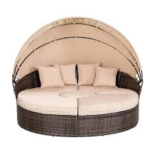 Outdoor rooms outdoor gardens outdoor living outdoor daybed outdoor lounge outdoor seating outdoor hammock outdoor hanging bed round outdoor table. Patio Furniture Lawn Poolside Outdoor Wicker Rattan Round Daybed Garden Rattan Daybed Lounger With Retractable Canopy Buy Resin Wicker Outdoor Daybed Outdoor Daybed Lounger Wicker Lounger Outdoor Daybed Round Product On Alibaba Com
