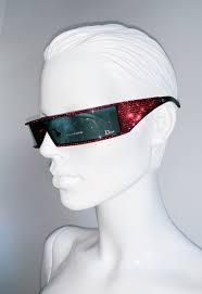 Dior Punk Red Swarovski Crystals Embellished Sunglasses Etsy
