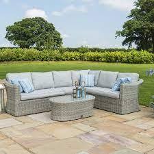 Maze Rattan Garden Furniture Oxford Large Group Corner Sofa Set 100 Weatherproof Oak Furniture Rattan Corner Sofa Garden Sofa Set Rattan Garden Furniture