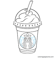 These starbucks coloring pages to print will make everyone, not just kids, who love coffee will get excited to do coloring activity. Starbucks Frappuccino Coloring Pages Starbucks Coloring Pages Coloring Pages For Kids And Adults