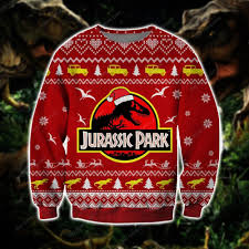 So easy and so simple! Jurassic Park Knitting Pattern 3d Print Ugly Christmas Sweater Dio Store