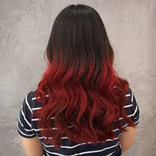 Red dip dye, getting mine done for my 14th!xx. Dip Dye Red Colour Design By Aire Hair Studio Facebook