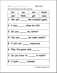 Worksheet Sight Word Cloze Primary Preview 1 Sight Words Preschool Sight Words Sight Words Kindergarten