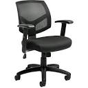 Offices To Go Mesh Back Managers Chair, Black, Adjustable Arms ...